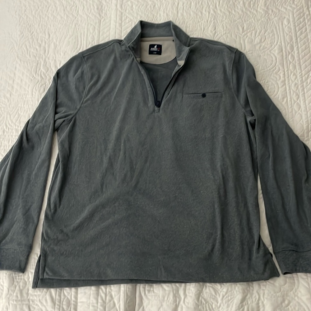 Johnnie-O Castro Sport Navy Large 1/4 Zip Sweater